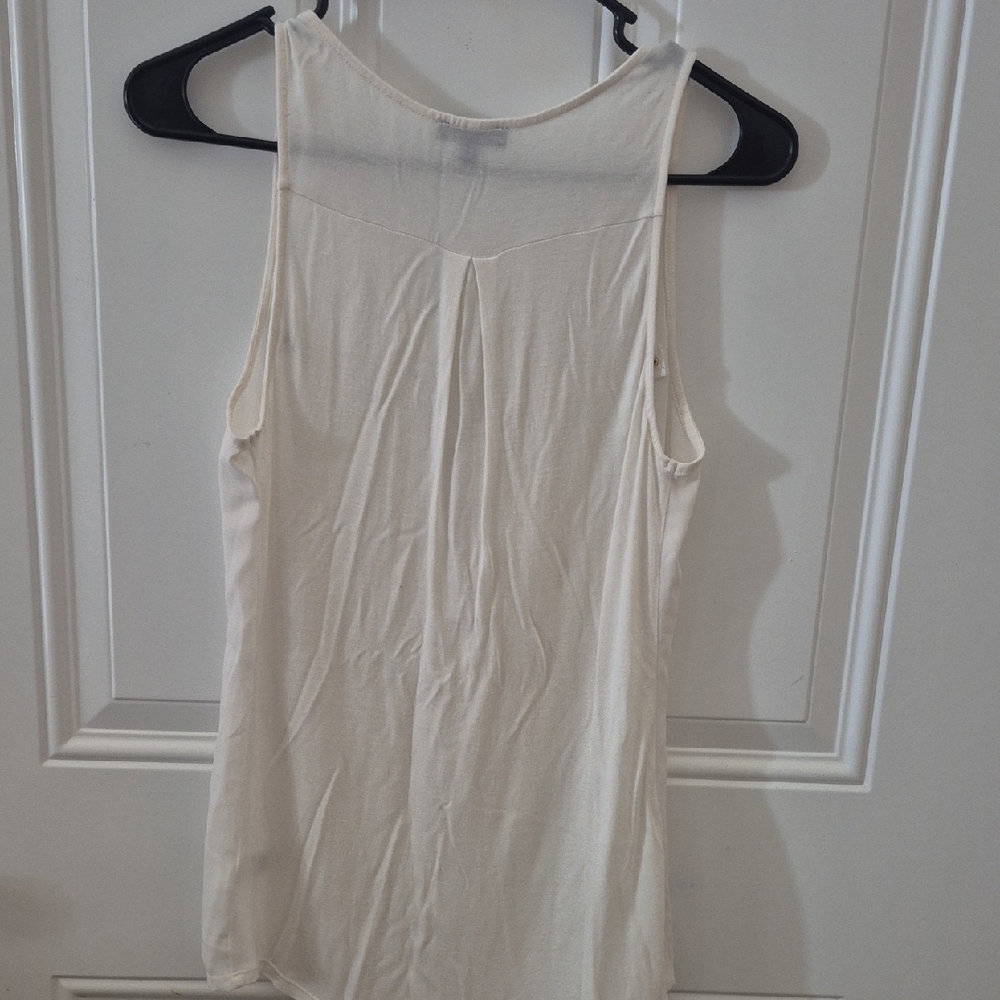 Express Women's Ivory Zip-Front Tank Top - Picture 6 of 6